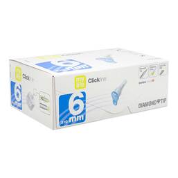 Abbildung: Mylife Clickfine Pen-Nadeln 6 mm 32 G Diamond Tip 100 St, Kanüle PZN 17456052