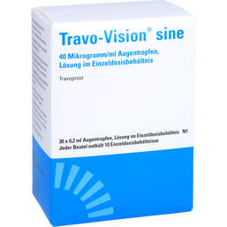 Abbildung: Travo-Vision sine 40 µg / ml Augentropfen Lösung im Edb 30X0.2 ml, Einzeldosispipetten PZN 17467819