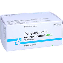 Abbildung: Tranylcypromin neuraxpharm 40 mg Filmtabletten 100 St, Filmtabletten PZN 17482894