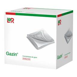 Abbildung: Gazin Mullkomp.10x10 cm steril 12fach groß 20X5 St, Kompressen PZN 17492183