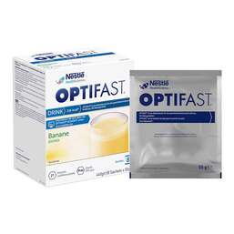 Abbildung: Optifast Drink Banane Pulver 8X55 g, Pulver PZN 17492326