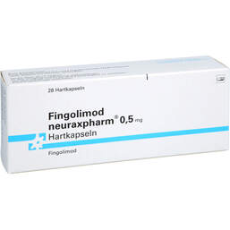 Abbildung: Fingolimod neuraxpharm 0,5 mg Hartkapseln 28 St, Hartkapseln PZN 17492711
