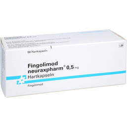 Abbildung: Fingolimod neuraxpharm 0,5 mg Hartkapseln 98 St, Hartkapseln PZN 17492728