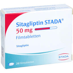 Abbildung: Sitagliptin STADA 50 mg Filmtabletten 28 St, Filmtabletten PZN 17507045