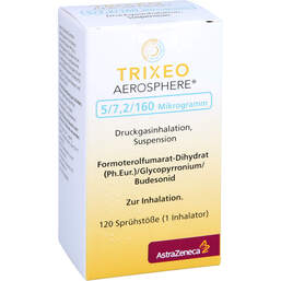 Abbildung: Trixeo Aerosphere 5 / 7,2 / 160µg Druckgasinh.120ED 1 St, Dosieraerosol PZN 17508079