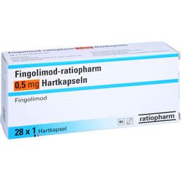 Abbildung: Fingolimod-ratiopharm 0,5 mg Hartkapseln 28 St, Hartkapseln PZN 17510550