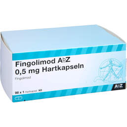 Abbildung: Fingolimod AbZ 0,5 mg Hartkapseln 98 St, Hartkapseln PZN 17510610