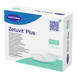 Abbildung: Zetuvit Plus extrastarke Saugkompr.steril 10x10 cm 10 St, Kompressen PZN 17512313 