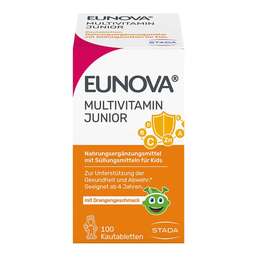 Abbildung: Eunova Junior Kautabletten mit Orangengeschmack Kautabletten, 100 St PZN 17513407