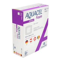 Abbildung: Aquacel Foam adhäsiv 8x8 cm Verband 10 St, Verband PZN 17516707