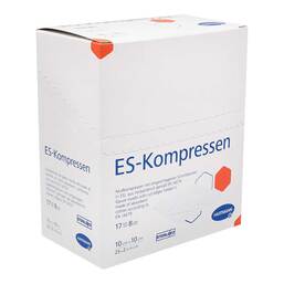Abbildung: ES-Kompressen steril 10x10 cm 8fach 25X2 St, Kompressen PZN 17516759