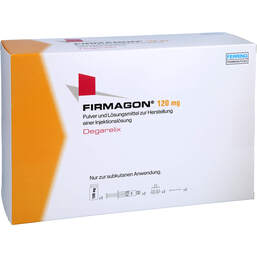 Abbildung: Firmagon 120 mg Pulver und Lösungsmittel z.Her.einer Injektionslösung 2 St, Pulver u. Lösungsmittel zur Herstellung einer Injektionslsg. PZN 17522955