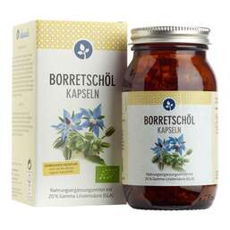 Abbildung: Borretschöl 500 mg Kapseln Bio vegan 120 St, Kapseln PZN 17524291