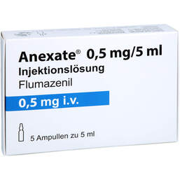 Abbildung: Anexate 0,5 mg / 5 ml Injektionslösung 5X5 ml, Injektionslösung PZN 17526628
