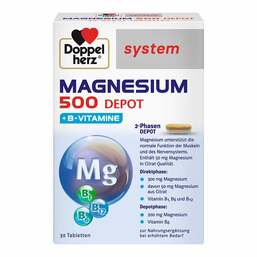 Abbildung: Doppelherz Magnesium 500 Depot system Tabletten 30 St, Tabletten PZN 17536526