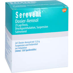 Abbildung: Serevent Dosier Aerosol 120 Hub 2 St, Dosieraerosol PZN 17537454