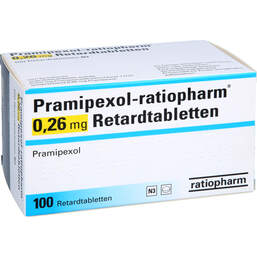 Abbildung: Pramipexol-ratiopharm 0,26 mg Retardtabletten 100 St, Retard-Tabletten PZN 17537508