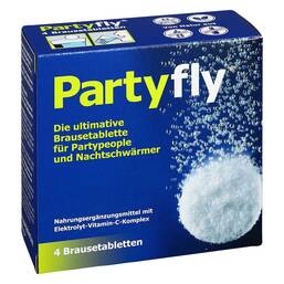 Abbildung: Partyfly Brausetabletten 4 St, Brausetabletten PZN 17538620