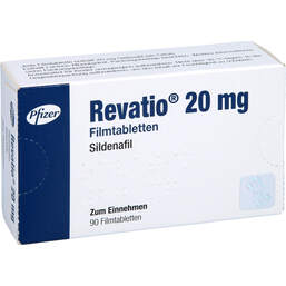 Abbildung: Revatio 20 mg Filmtabletten 90 St, Filmtabletten PZN 17542343