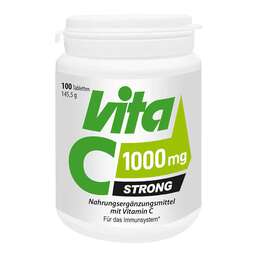 Abbildung: Vita C Strong 1000 mg laktosefrei glutenfrei veg.Tabletten Tabletten, 100 St PZN 17542403