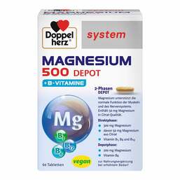 Abbildung: Doppelherz Magnesium 500 Depot system Tabletten 60 St, Tabletten PZN 17544684