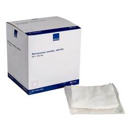 Abbildung: Vlieskompressen 10x10 cm steril 4lagig 25X5 St, Kompressen PZN 17549463