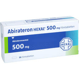 Abbildung: Abirateron Hexal 500 mg Filmtabletten 56 St, Filmtabletten PZN 17560499