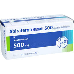 Abbildung: Abirateron Hexal 500 mg Filmtabletten 112 St, Filmtabletten PZN 17560513