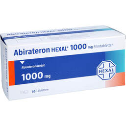 Abbildung: Abirateron Hexal 1000 mg Filmtabletten 56 St, Filmtabletten PZN 17560571