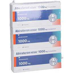 Abbildung: Abirateron Hexal 1000 mg Filmtabletten 84 St, Filmtabletten PZN 17560588