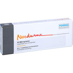Abbildung: Nocdurna 50 Mikrogramm Lyophilisat zum Einnehmen 30 St, Sublingualtabletten PZN 17562914