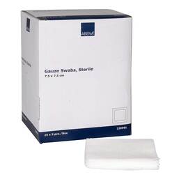 Abbildung: Mullkompressen 7,5x7,5 cm steril 8lagig 25X5 St, Kompressen PZN 17563196