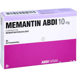 Abbildung: Memantin Abdi 10 mg Filmtabletten 42 St, Filmtabletten PZN 17570836