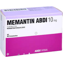 Abbildung: Memantin Abdi 10 mg Filmtabletten 98 St, Filmtabletten PZN 17570842