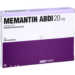 Abbildung: Memantin Abdi 20 mg Filmtabletten 28 St, Filmtabletten PZN 17570859