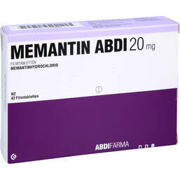 Abbildung: Memantin Abdi 20 mg Filmtabletten 42 St, Filmtabletten PZN 17570865