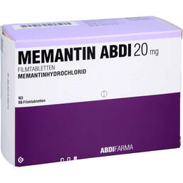 Abbildung: Memantin Abdi 20 mg Filmtabletten 98 St, Filmtabletten PZN 17570871