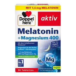 Abbildung: Doppelherz Melatonin + Magnesium 400 Tabletten Tabletten, 30 St PZN 17573013