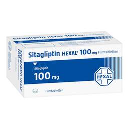 Abbildung: Sitagliptin Hexal 100 mg Filmtabletten 98 St, Filmtabletten PZN 17575176