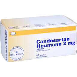 Abbildung: Candesartan Heumann 2 mg Tabletten 98 St, Tabletten PZN 17575762