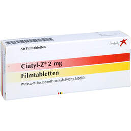Abbildung: Ciatyl-Z 2 mg Filmtabletten 50 St, Filmtabletten PZN 17580119