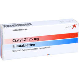 Abbildung: Ciatyl-Z 25 mg Filmtabletten 50 St, Filmtabletten PZN 17580154