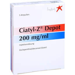Abbildung: Ciatyl Z Depot 200 mg / ml Injektionslösung 5X1 ml, Injektionslösung PZN 17580220
