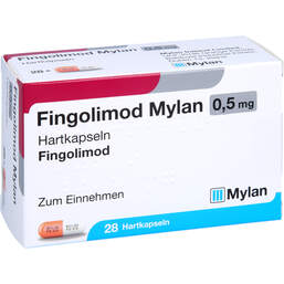 Abbildung: Fingolimod Mylan 0,5 mg Hartkapseln 28 St, Hartkapseln PZN 17582822