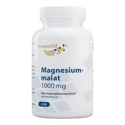 Abbildung: Magnesiummalat 1000 mg Kapseln 120 St, Kapseln PZN 17584347