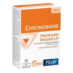 Abbildung: Chronobiane Melatonin Retard LP 1mg Einschlaf Tabletten Tablette mit veränderter Wirkstofffreisetzung, 60 St PZN 17584399
