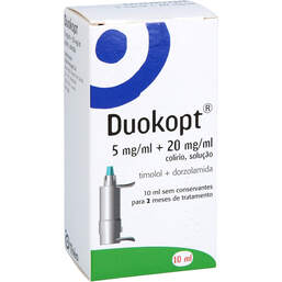 Abbildung: Duokopt 20 mg / ml + 5 mg / ml Augentropfen 10 ml, Augentropfen PZN 17586352