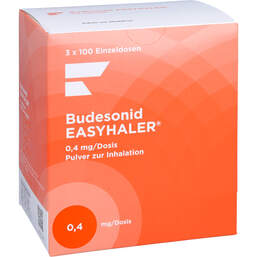 Abbildung: Budesonid Easyhaler 0,4 mg 100 ED Inhalationspulv. 3 St, Inhalationspulver PZN 17589439