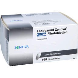 Abbildung: Lacosamid Zentiva 200 mg Filmtabletten 168 St, Filmtabletten PZN 17593487