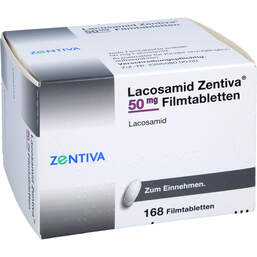 Abbildung: Lacosamid Zentiva 50 mg Filmtabletten 168 St, Filmtabletten PZN 17593530